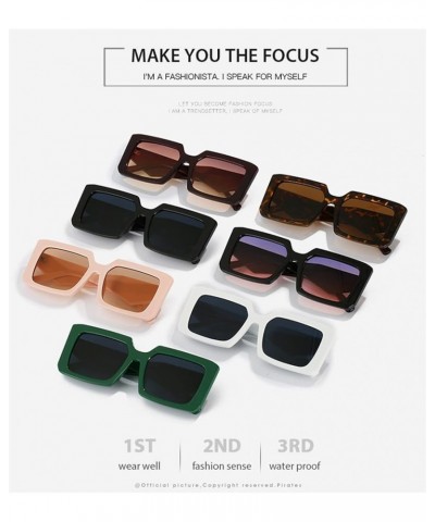 Square Frame Fashion Sunglasses for Men and Women Vacation Clothing Decorative Sunglasses (Color : 3, Size : 1) 1 2 $16.08 Sq...