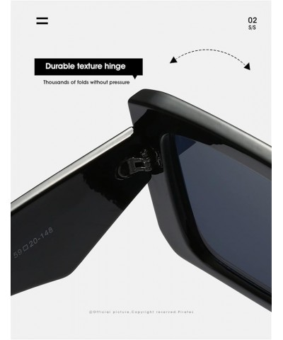 Square Frame Fashion Sunglasses for Men and Women Vacation Clothing Decorative Sunglasses (Color : 3, Size : 1) 1 2 $16.08 Sq...