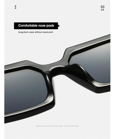 Square Frame Fashion Sunglasses for Men and Women Vacation Clothing Decorative Sunglasses (Color : 3, Size : 1) 1 2 $16.08 Sq...