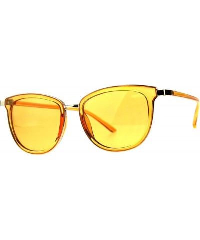 Translucent Color Sunglasses Womens Square Double Frame Shades UV 400 Orange $9.41 Square