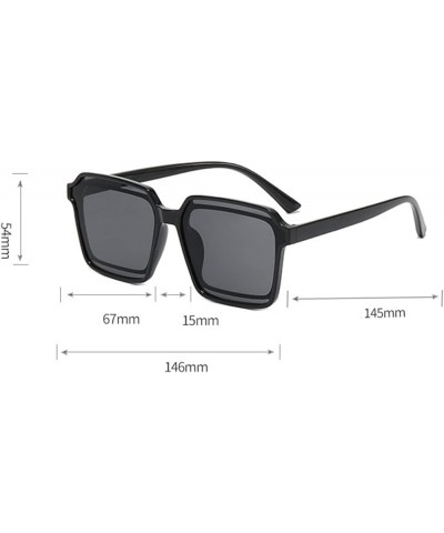 Men's And Women's Square Outdoor Sunglasses Large Frame Commuter Trend UV400 Sunglasses Gift F $11.94 Designer