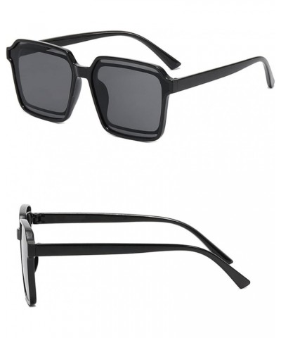 Men's And Women's Square Outdoor Sunglasses Large Frame Commuter Trend UV400 Sunglasses Gift F $11.94 Designer