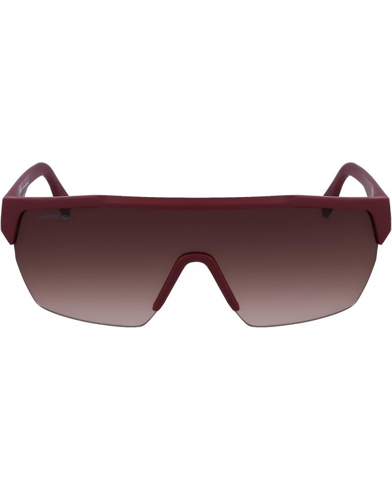 Men's L989s Rectangular Sunglasses Matte Dark Red $25.02 Rectangular