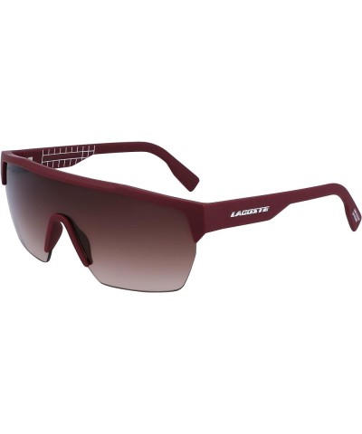 Men's L989s Rectangular Sunglasses Matte Dark Red $25.02 Rectangular