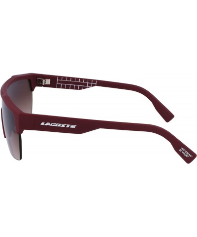 Men's L989s Rectangular Sunglasses Matte Dark Red $25.02 Rectangular