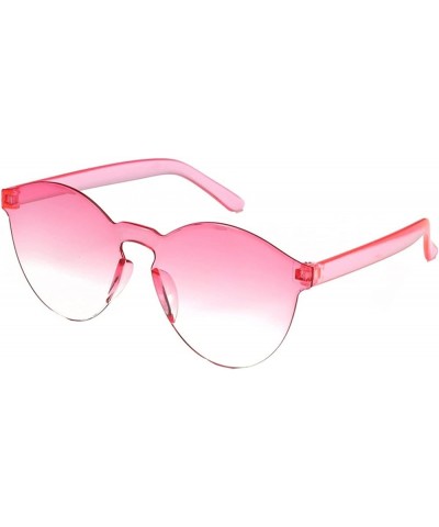 Womens Sunglasses Trendy Rimless Lace Sunglasses for Women Men Jelly Transparent Candy Color Lens Frameless Sun Glasses Pink ...