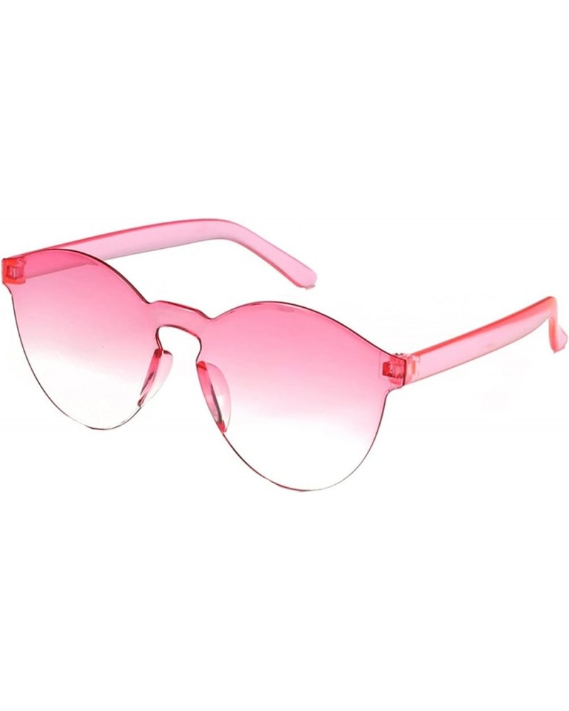 Womens Sunglasses Trendy Rimless Lace Sunglasses for Women Men Jelly Transparent Candy Color Lens Frameless Sun Glasses Pink ...