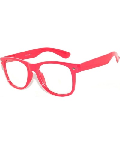 Retro Style Sunglasses 80's Classic Vintage Unisex Nerd Colored Frame OWL ® Clear Hot Pink $7.78 Rimless