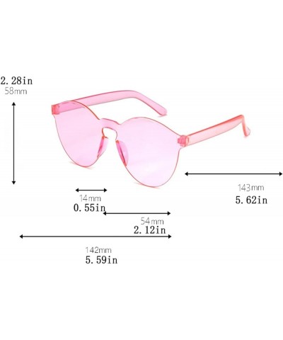 Womens Sunglasses Trendy Rimless Lace Sunglasses for Women Men Jelly Transparent Candy Color Lens Frameless Sun Glasses Pink ...