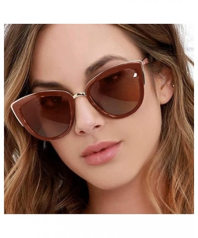 Retro Oval Polarized Sunglasses Womens Mens Retro Rectangular Sunglasses Fashion Driving Women Sunglasses Coffee-2 $7.01 Over...