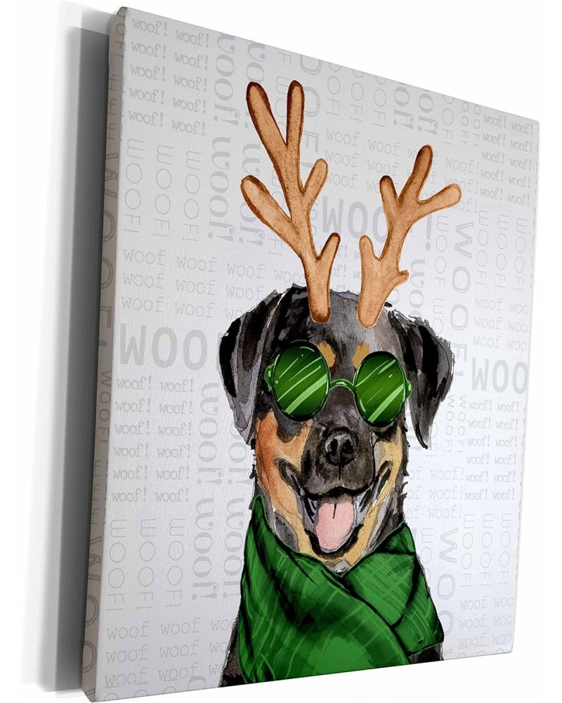 Rottweiler in Antlers Sunglasses and a Winter Scarf... - Museum Grade Canvas Wrap (cw_351734) $31.50 Designer