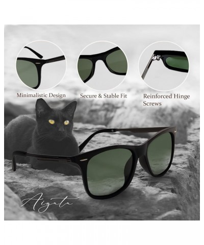 Polarized Unisex Mirror Sunglasses for Men Women, UV Protection, Fashion Trendy Cat Eye, Retro Shades Blue + Green $12.42 Cat...