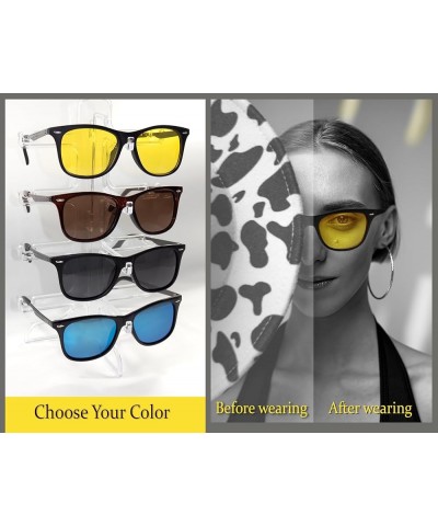 Polarized Unisex Mirror Sunglasses for Men Women, UV Protection, Fashion Trendy Cat Eye, Retro Shades Blue + Green $12.42 Cat...