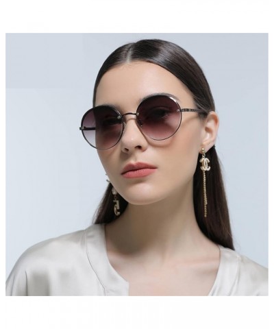 Retro Round Frame Metal Sunglasses for Men and Women Outdoor Vacation Sun Glasses (Color : A, Size : Medium) Medium D $19.65 ...