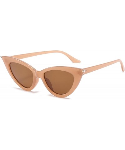 Cat Eye Small Frame Men and Women Outdoor Beach Vacation Personality Sunglasses (Color : A, Size : 1) 1 E $19.09 Designer