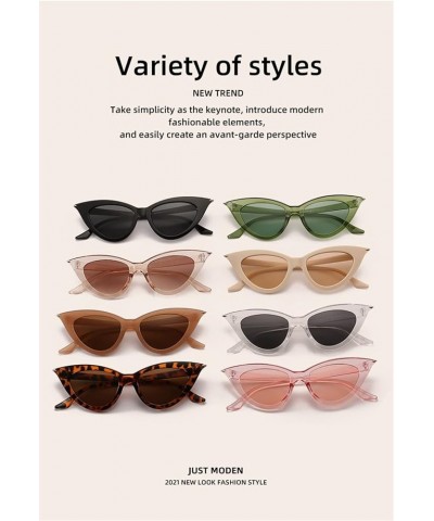 Cat Eye Small Frame Men and Women Outdoor Beach Vacation Personality Sunglasses (Color : A, Size : 1) 1 E $19.09 Designer