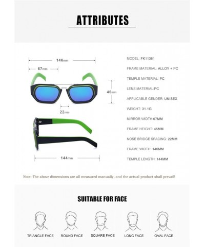 Men and Women Retro Driving Sunglasses Vacation Beach Decorative Sunglasses (Color : G, Size : 1) 1 F $19.29 Designer