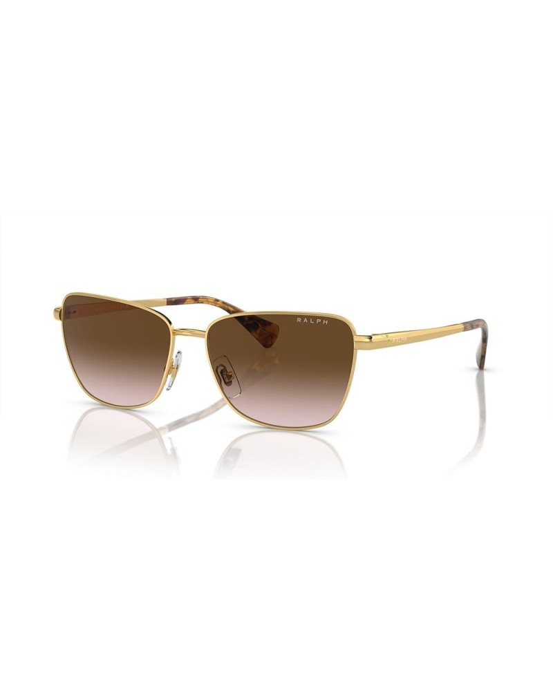 Women's Ra4143 Butterfly Sunglasses Shiny Gold/Gradient Brown $37.62 Butterfly