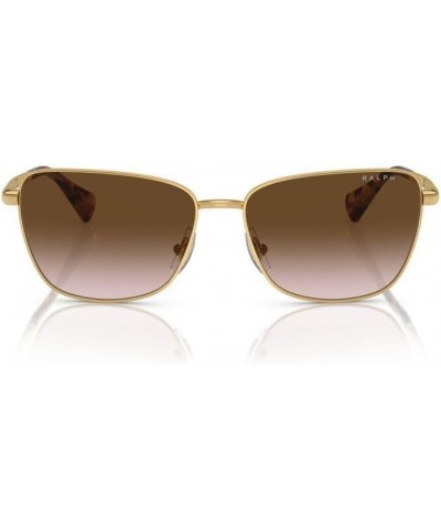 Women's Ra4143 Butterfly Sunglasses Shiny Gold/Gradient Brown $37.62 Butterfly