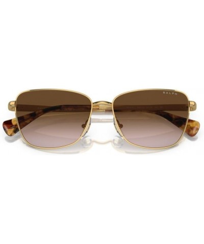 Women's Ra4143 Butterfly Sunglasses Shiny Gold/Gradient Brown $37.62 Butterfly