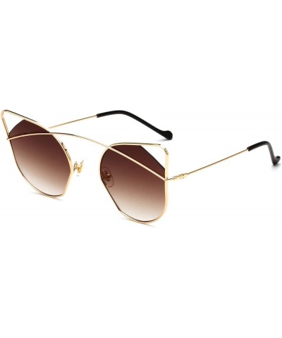 Cat Eye Metal Woman Sunglasses Outdoor Vacation Party Fashion Decorative Sunglasses (Color : B, Size : 1) 1A $15.97 Designer