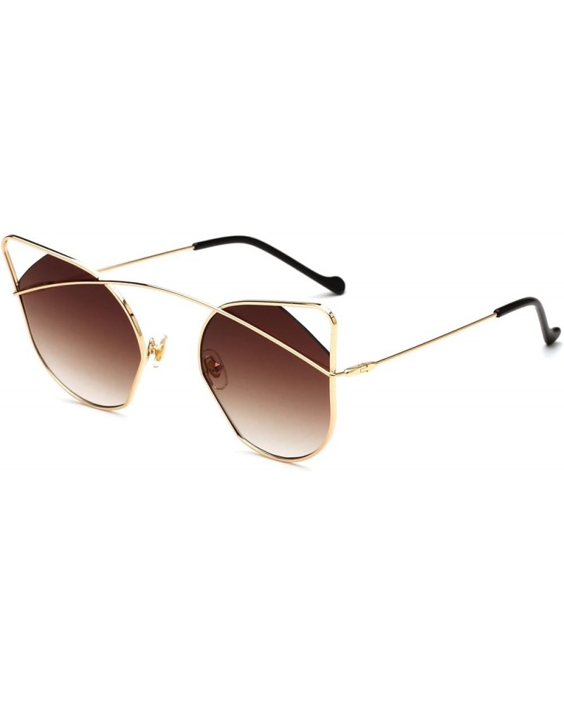 Cat Eye Metal Woman Sunglasses Outdoor Vacation Party Fashion Decorative Sunglasses (Color : B, Size : 1) 1A $15.97 Designer