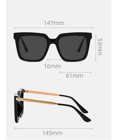 Square Large Frame Men And Women Sunglasses Outdoor Vacation Driving Commuter Trend UV400 Sunglasses Gift A $19.44 Designer