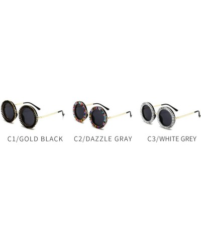 mincl/ 2019 Diamond Color Sunglasses for Lady Exaggerated Personality Female Sun Glasses Female Shades UV400 Silver&black $11...