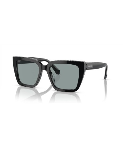 Women's Sk6013 Square Sunglasses Black/Dark Grey $132.30 Square