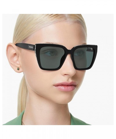 Women's Sk6013 Square Sunglasses Black/Dark Grey $132.30 Square