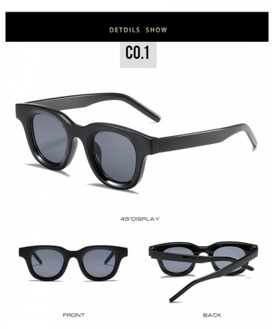 Oval Men's and Women's Small Frame Fashion Decoration Sunglasses (Color : 2, Size : 1) 1 9 $14.98 Designer