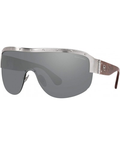 Women's RL7070 Aviator Sunglasses, Shiny Silver/Grey Mirror, 42 mm $55.65 Aviator