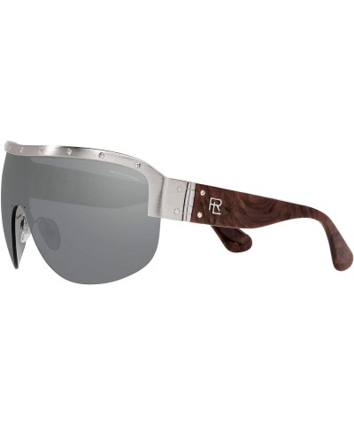 Women's RL7070 Aviator Sunglasses, Shiny Silver/Grey Mirror, 42 mm $55.65 Aviator