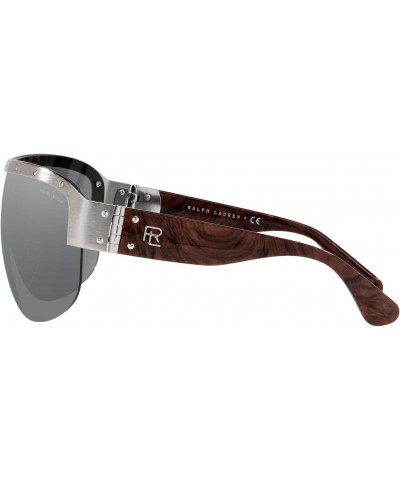 Women's RL7070 Aviator Sunglasses, Shiny Silver/Grey Mirror, 42 mm $55.65 Aviator