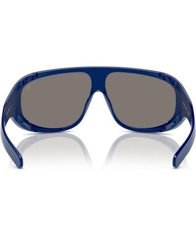 Men's Ph4215u Universal Fit Shield Sunglasses Shiny Royal Blue/Light Grey Mirrored Silver $85.41 Shield