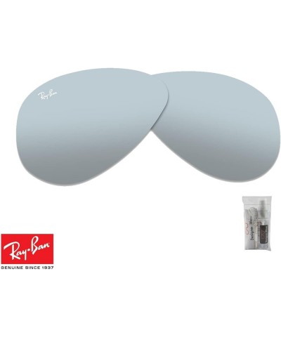 Original AVIATOR LARGE METAL RB3025 Replacement Lenses + BUNDLE with Designer iWear Care Kit Blue Bi-mirror Grey $38.48 Aviator