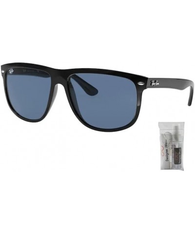 RB4147 Sunglasses For Men For Women+ BUNDLE with Designer iWear Eyewear Care Kit Black / Dark Blue $46.97 Wayfarer