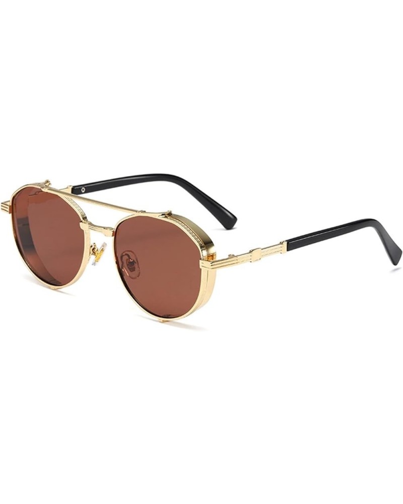 Retro Punk Metal Men and Women Outdoor Decorative Sunglasses (Color : C, Size : 1) 1 G $15.05 Designer