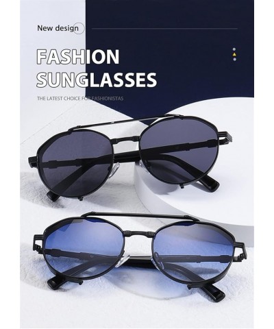 Retro Punk Metal Men and Women Outdoor Decorative Sunglasses (Color : C, Size : 1) 1 G $15.05 Designer