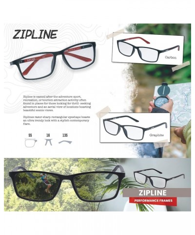 Zipline Photochromic Progressive Eyewear | UV400 Sunglass for Outdoor | Bluelight Eyeglass for HEV Devices | Bundle Carbon 0....