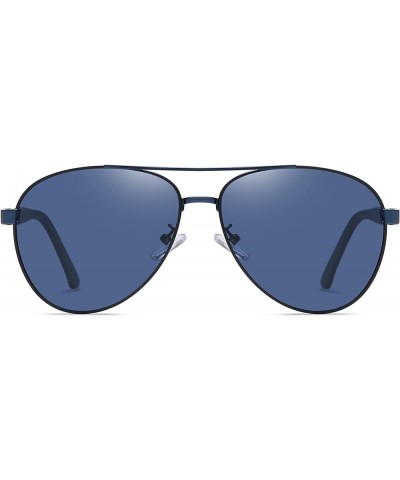 Polarized Sunglasses Aviator Retro Classic Trendy for Men Driving UV Protection Blue Frame/Blue Lens $15.11 Aviator