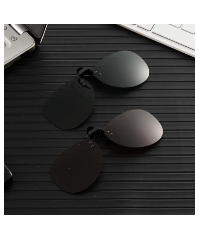 Retro Polarized Clip on Sunglasses Flip up Plastic Sunglasses Night Vision Eyeglasses for Driving Fishing Traveling Brown $3....