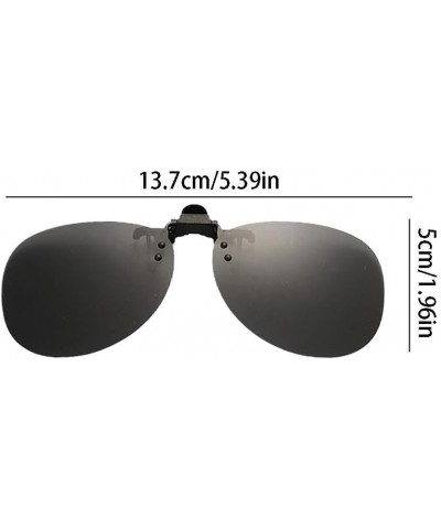 Retro Polarized Clip on Sunglasses Flip up Plastic Sunglasses Night Vision Eyeglasses for Driving Fishing Traveling Brown $3....