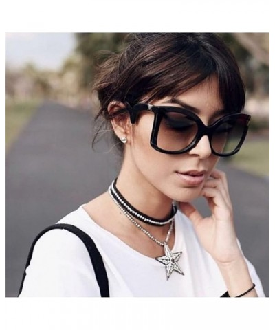 2018 Clear Oversized Square Sunglasses Women Gradient Super Star Fashion Brand Light Blue $10.02 Oversized