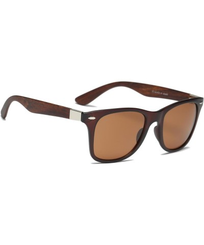 Mirrored Flat Lens Sunglasses, UV Protection Vintage Casual Sunglasses Brown $16.10 Square