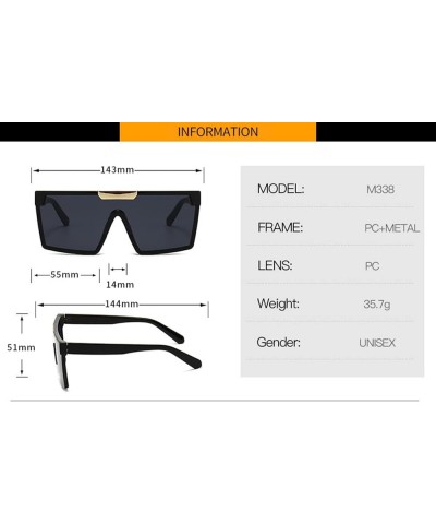 Large Frame Driving Sports Sunglasses Men and Women Fashion Decorative Sunglasses (Color : 4, Size : 1) 1 6 $15.20 Sport