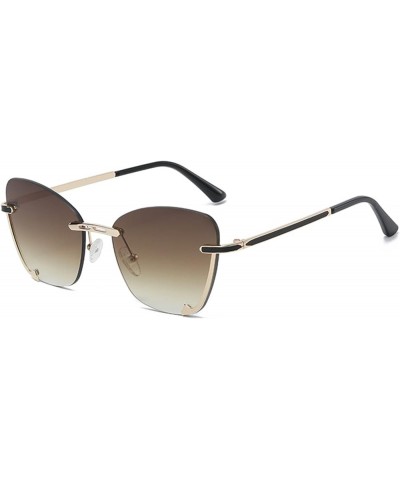 Frameless Metal Fashion Personality Outdoor Vacation Sunglasses (Color : B, Size : 1) 1 D $18.53 Designer