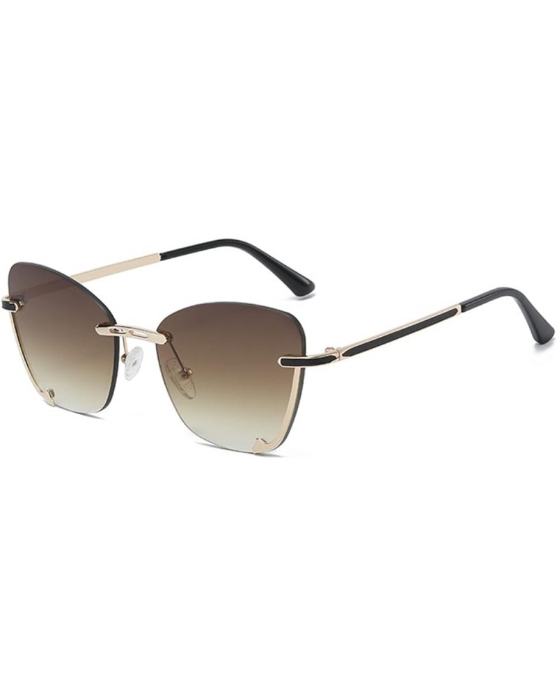 Frameless Metal Fashion Personality Outdoor Vacation Sunglasses (Color : B, Size : 1) 1 D $18.53 Designer