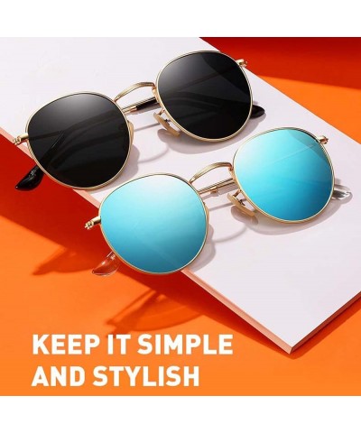 Fashion Polarized Sunglasses for Men and Women, Metal Retro Shade Decorative Glasses (Color : A, Size : Medium) Medium E $23....