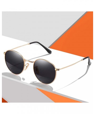 Fashion Polarized Sunglasses for Men and Women, Metal Retro Shade Decorative Glasses (Color : A, Size : Medium) Medium E $23....